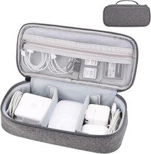 Tech Organizer Travel Case, Electronics Carrying Pouch Bag Large, Dark Grey