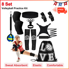 8Set Volleyball Training Equipment Aid Solo Volleyball Trainer Practice Gift Kit