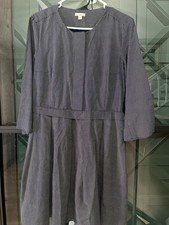 Gap Navy Blue Polka Dot Aline Pleated Ladies Dress Size 8