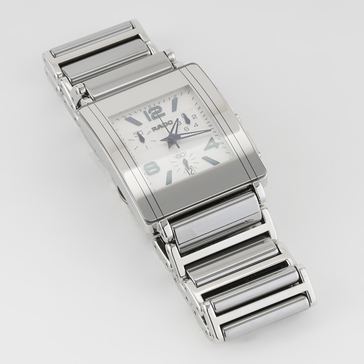 Rado Integral Chronograph Silver Dial Ceramic R20591102 Circa 2013 New Clasp image 3