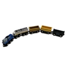 Vintage Imaginarium Wooden Toy Train Lot with 5 Cars