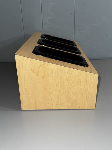 Porta posate posate in LEGNO 3 scomparti ristorante argenteria con Cambro - Foto 2 di 14