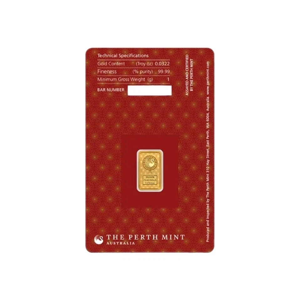 Goldbarren Perth Mint Diwali Lakshmi 1 Gramm 9999 Gold im Blister 24 Karat - Bild 2 von 4