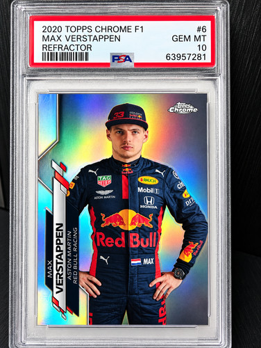 2020 Topps Chrome F1 - Max Verstappen #6 Refractor (RC) PSA Gem Mint 10