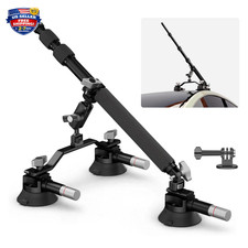 Triple Suction Cup Car Mount for Action Camera, 3 Inch Metal Pump, 360 Degree