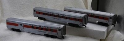 Tyco Mantua HO Scale New Haven Passenger Cars Deep River, WoonSocket & Pullman