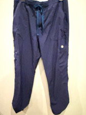 FIGS Technical Collection Women's Navy Scrub Pants L Polyester/Spandex Medical