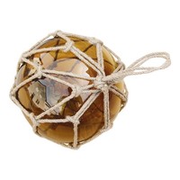 Fischerkugel Aus Glas/Tauwerk 17,5 X 25 Cm Amber Sea-Club