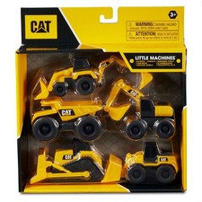 New 5 Piece Caterpillar Little Machines Toy Construction Trucks Bulldozer Dump