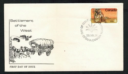 Canada #643, 1974 8¢ Mennonites, Lakehead Cover Service cachet FDC VF
