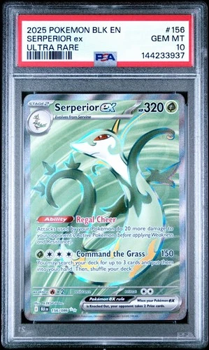 Pokemon Serperior Ex Black Bolt Ultra Rare #156 PSA 10 Gem Mint