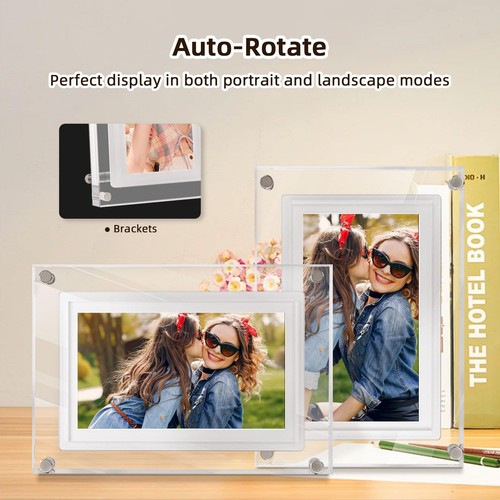 7 inch WiFi Digital Picture Frame,Acrylic Smart Digital Photo Frame,32GB Larg... - Picture 5 of 7