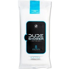 DUDE Wipes - On-The-Go Shower - 1 Pack, 8 - 8 Count Pack of 1 
