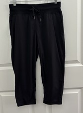 Lululemon Black Drawstring Dance Studio Cropped Pants Women 6 0428