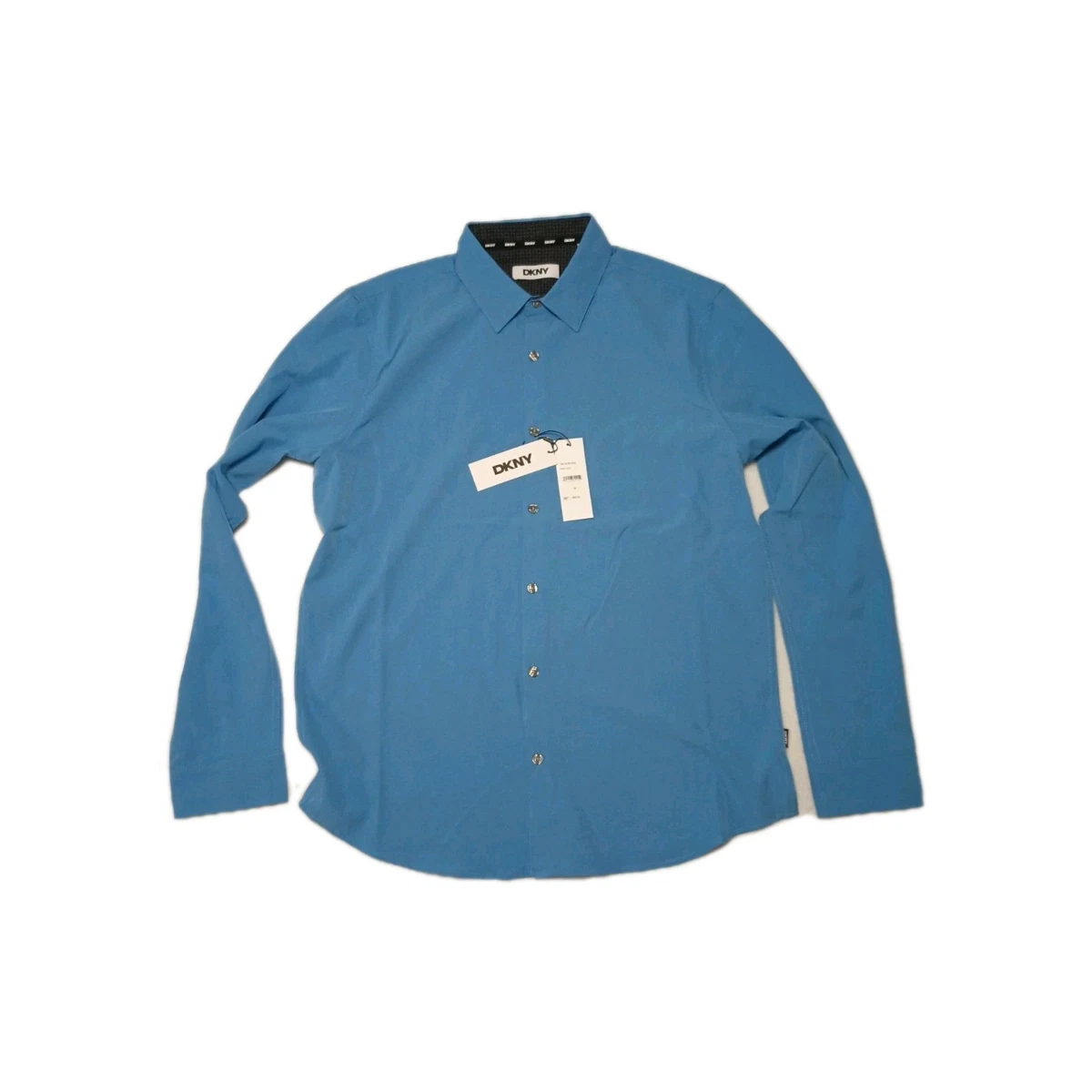 DKNY Blue Slim Dress Shirts for Men for sale | eBay