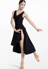 Weissman Worn Black Cowl Neck Lyrical Dance Dress Child Large