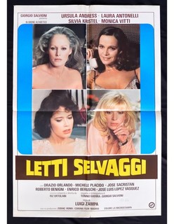 manifesti LETTI SELVAGGI monica vitti ursula andress silvia kristel antonelli S0