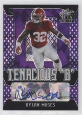 2021 Leaf Metal Draft Tenacious D Purple Crystals 3/20 Dylan Moses Auto 3wu