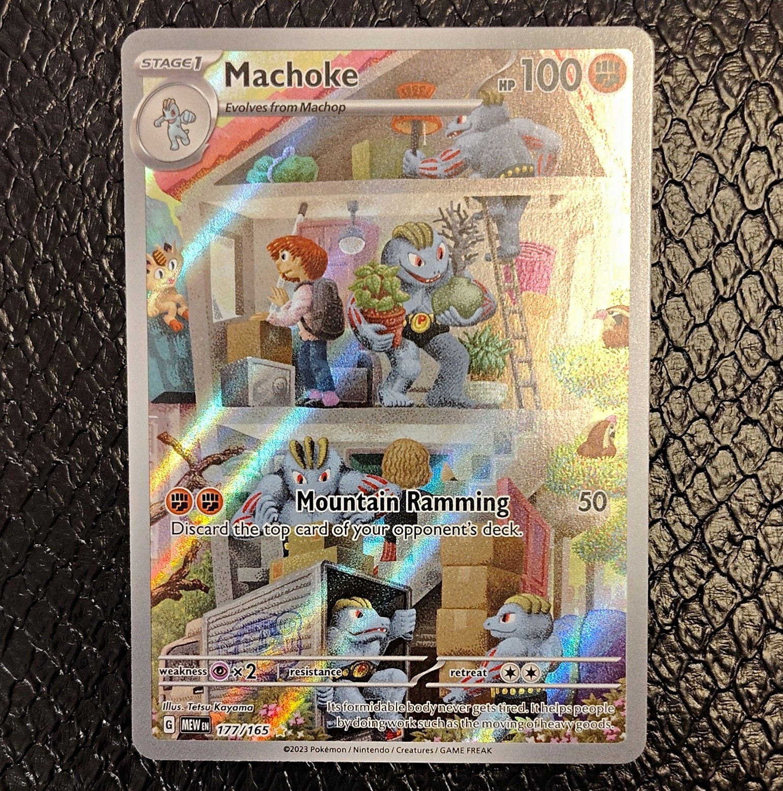 The Pokémon Company Machoke 177/165 SV 151 Illustration Rare Holo Eng 100 HP
