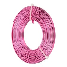 16.40 ft 5mm Wide 18 Gauge Flat Aluminum Wire, Rose Red
