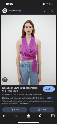 Nanushka SILO Wrap Top in Rosebud