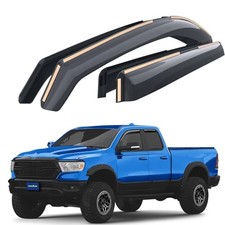 Shatterproof in-Channel Window Deflectors for Trucks Dodge RAM For RAM 19-26