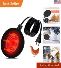 Chicken Water Heater for Winter, Poultry Water Heater Base 120v 35w Silicone ...