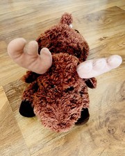 Aurora World Brown Plush Laying Down Moose St...