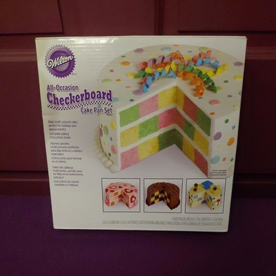 Wilton Schachbrett Kuchenform Set - Macht Check Pat. & Regenbogen Lagentorten unbenutzt