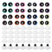 FüR 14Mm Glitzer-Mond-Sicherheitsaugen, 48 StüCk Bunte HäKelaugen, 8 Farben