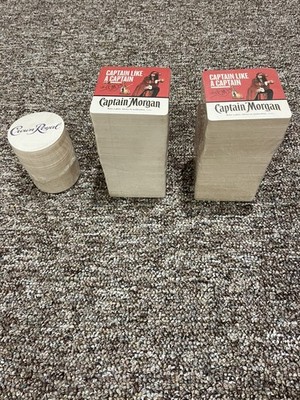 200 Captain Morgan & 100+ Crown Royal Bar Drink Coasters