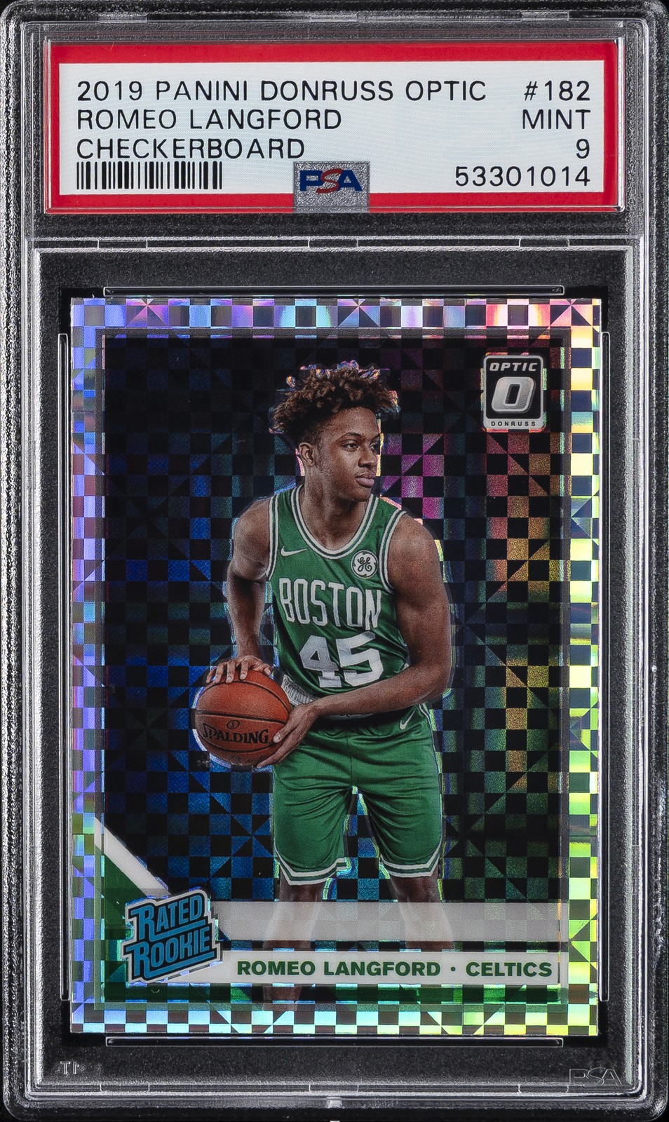 2019 PANINI DONRUSS OPTIC CHECKERBOARD #182 ROMEO LANGFORD PSA 9