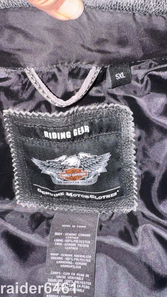 Harley Davidson Victory Lane Men's 5XL Distressed Leather Jacket