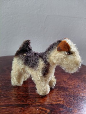 Vintage 3'' Steiff Germany Terry Airedale Terrier Dog Mohair MCM
