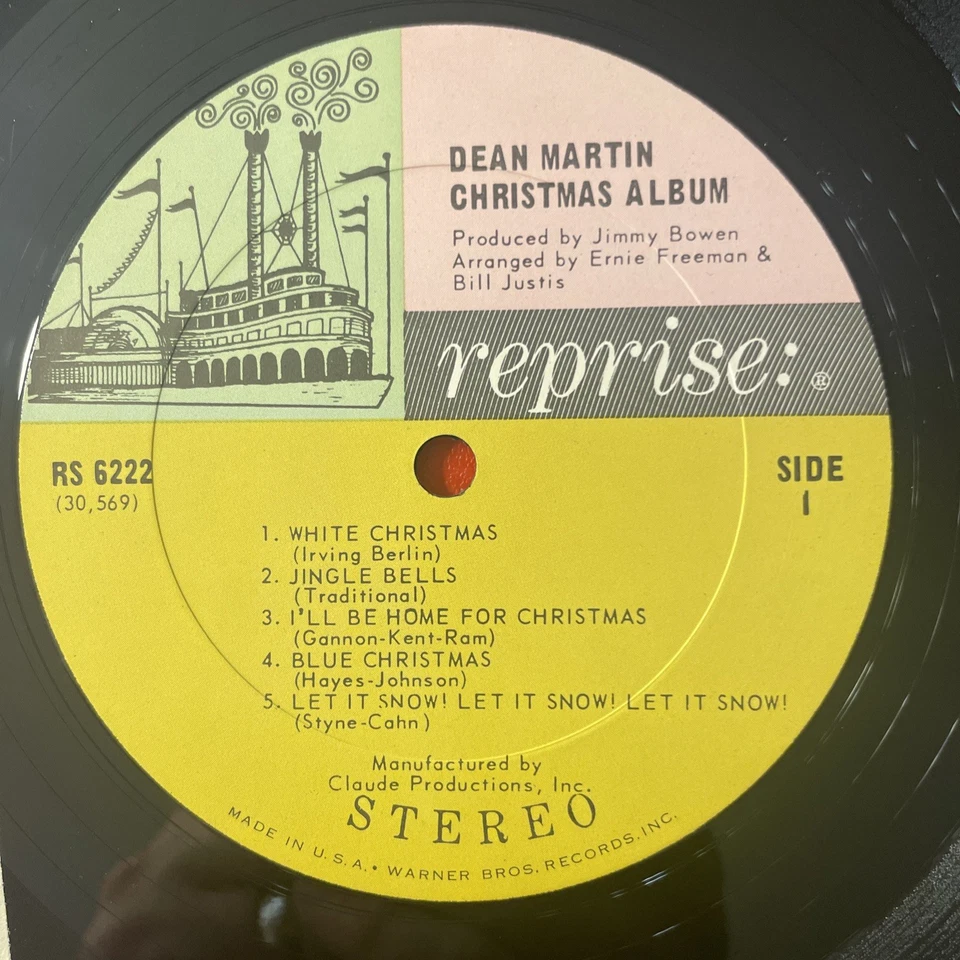 The Dean Martin Christmas Album LP Reprise Stereo 1st Tri Color + Shrink TOP M-! - Image 3 of 4