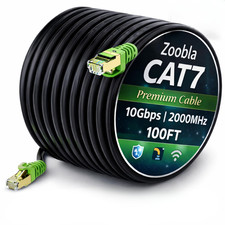 Cat7 SFTP Ethernet Patch Cord 100 Pure Copper LAN Cable, Double Shielded Foi
