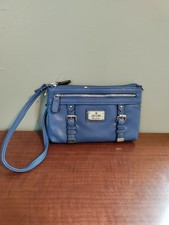 Nicole Pequeño Azul Muñequera Asa Superior Bolso sin asas Monedero Cartera 5x8 pulgadas