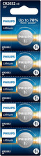 PHILIPS CR2032 Batteries 5 Pack CR 2032 Lithium 3V Coin Battery for Airtag