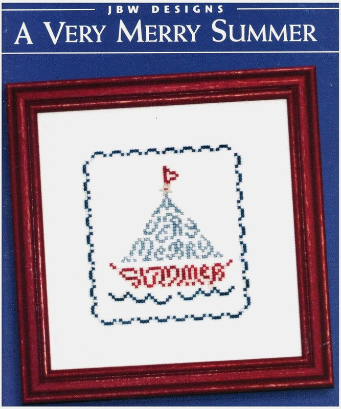 JBW Designs A VERY MERRY SUMMER Cross Stitch Leaflet Only ~ sailing boat