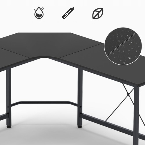 Scrivania Gaming Angolare PC Forma L 151cm Nera Grande Per Giocatore - Foto 6 di 8