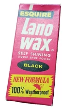 NOS MCM ESQUIRE Lanowax Self Shining Liquid  Shoe Polish, Black, weatherproof