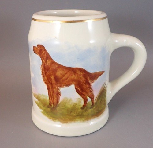 Hall Heirloom China Hunting Dog USA Tankard Mugs (Set of 3) Irish Setter Pointer - Picture 2 of 7
