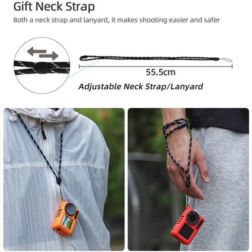 Funda Silicona Objetivo Cámara Deportiva Lanyard para OSMO ACTION5 PRO - Imagen 12 de 17