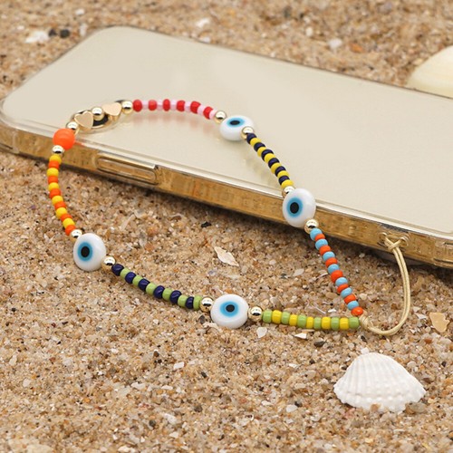 2 Pcs Handy Kette Perlenbesetztes Handy-Schlüsselband Mobiltelefonzauber - Zdjęcie 5 z 12