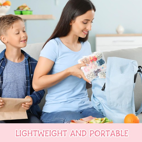 Kids Snack Box with 18 Removable Grids Compartments Snackle Trays for Travel - Picture 5 of 12