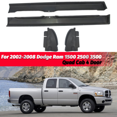 For 2002-2008 Dodge Ram 4Pcs Quad Cab Pair Rocker Panels & Cab Corners OE Style