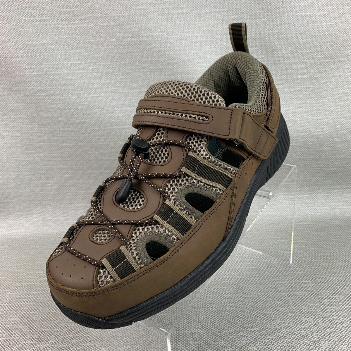 Orthofeet Clearwater Men’s Leather Closed Toe Sandals Brown Size 8.5 Clearwater – Orthofeet® main image 3