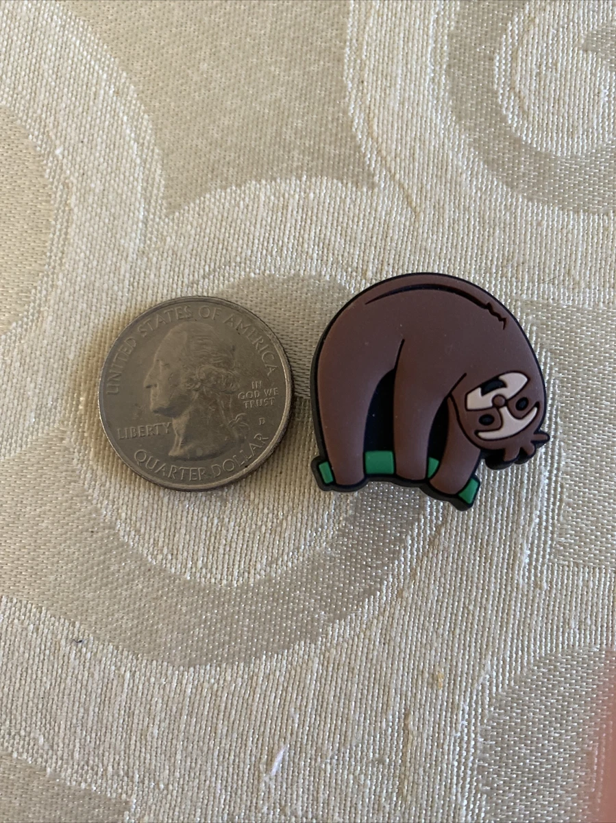NWOTS 1 PCs Authentic Brown Jibbitz Sloth Shoe Charm