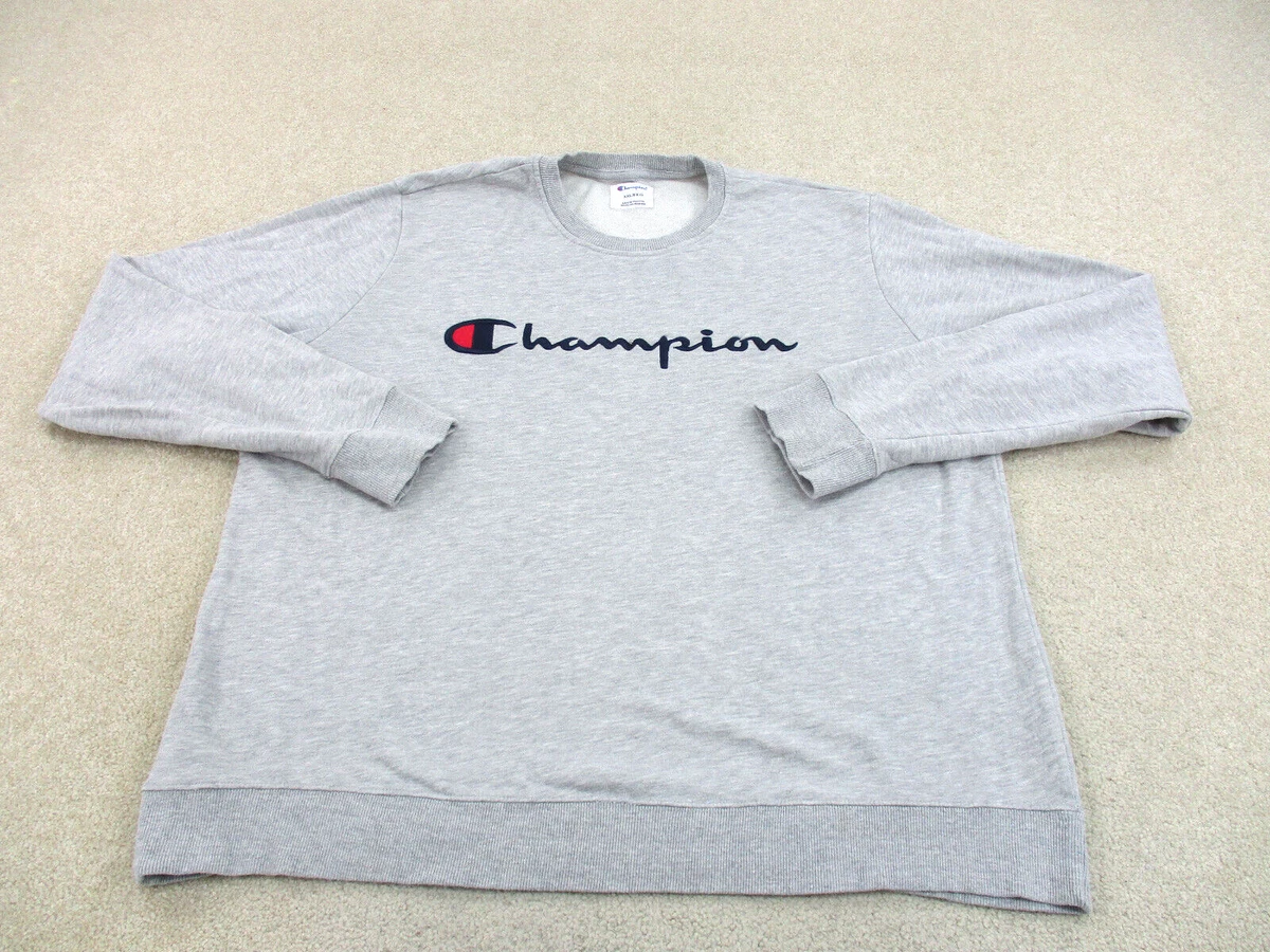 driehoek Keel Verlichting Champion Sweater Adult 2XL XXL Gray Blue Signature Outdoor Sweatshirt Mens  A35 | eBay