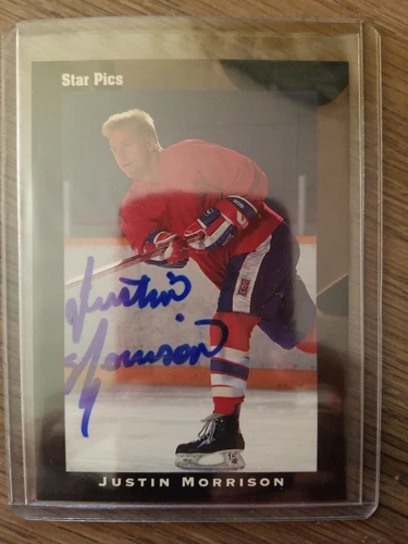  Star Pics Autographs #45 Justin Morrison Auto Rookie Hockey